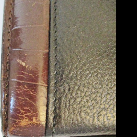 Vintage Bally Black Leather and Brown Croc Embossed Crossbody/Shoulder Handbag - Picture 10 of 15